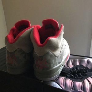 Jordan’s size 10 camouflage and red